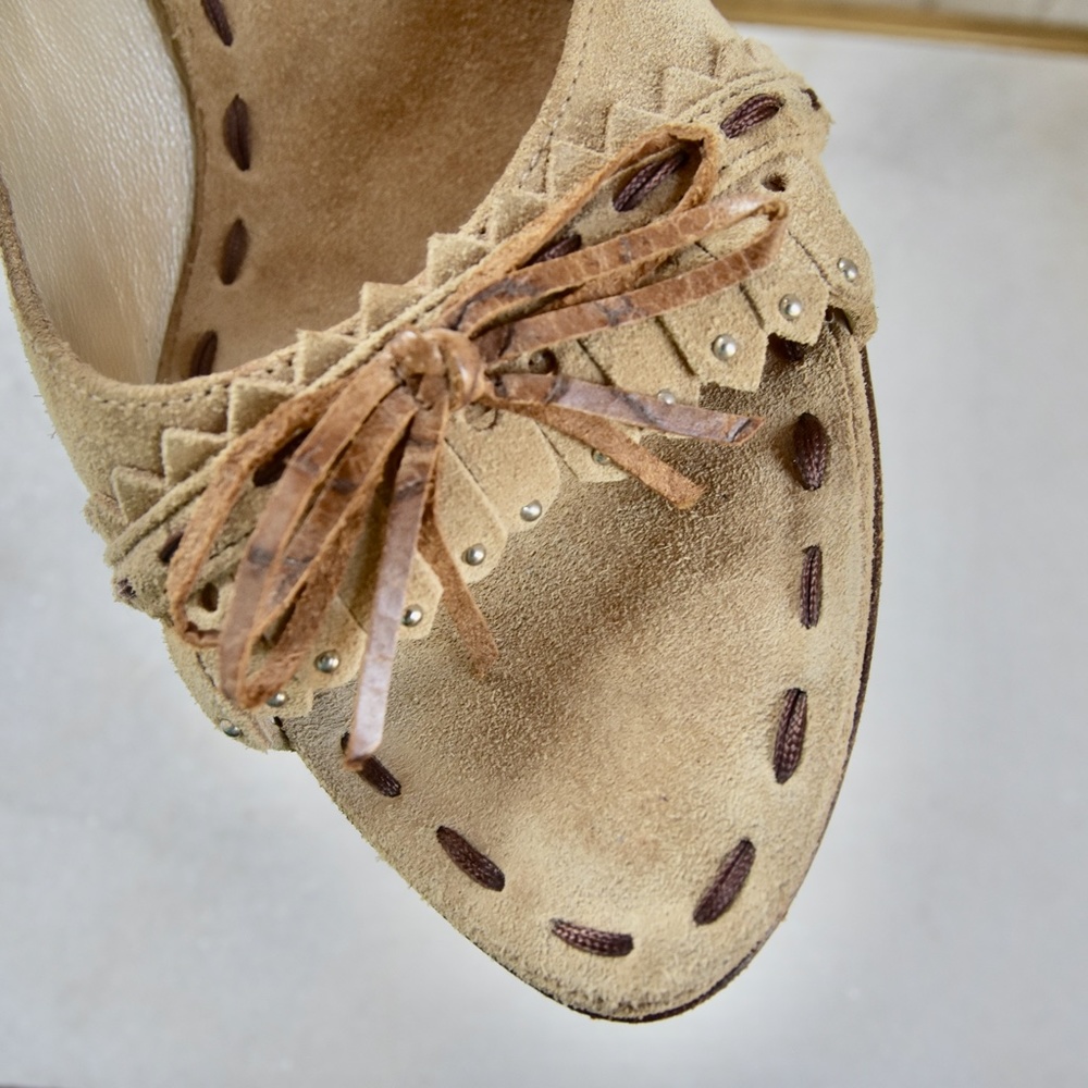 🌻Dior🌻 Suede Open-Toe Moccasin Heel - Picture 12 of 15